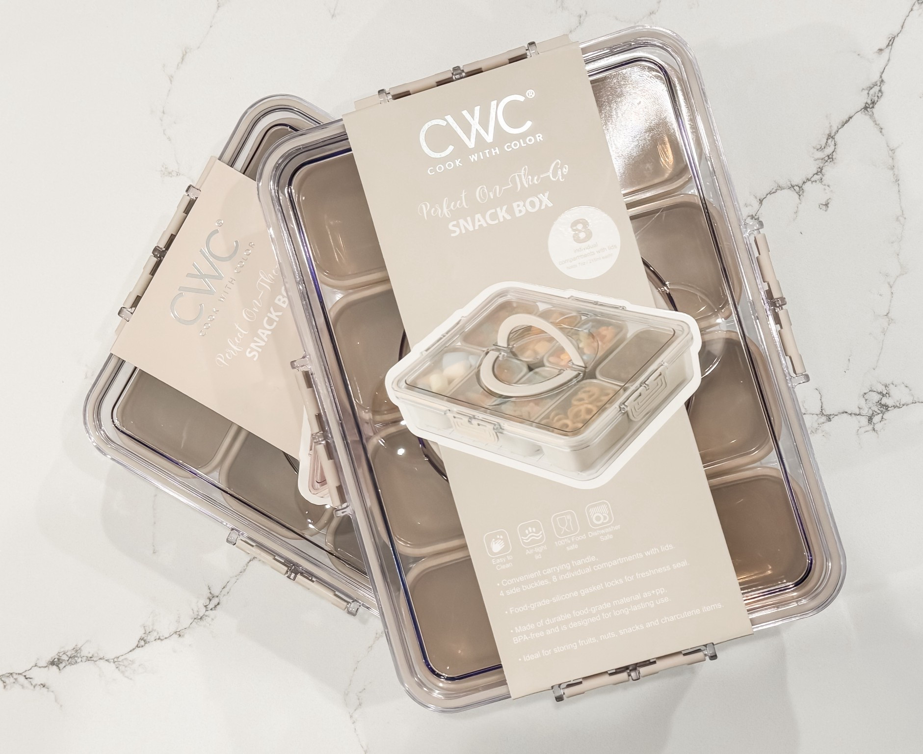 Snack time just got a MAJOR glow up! 
This Cook With Color Snackle Box is officially my new must-have for all the things—road trips, beach days, boating, pool days, park picnics and honestly… everyday life.

It’s basically a portable snack bar with perfectly divided compartments so you can pack sweet + salty favorites without everything mixing together. The secure snap-lock lid keeps snacks fresh (and spill-free 🙌), and the clear top makes it easy to see what’s inside—because no one has time to dig around while the car is moving or the boat is rocking 😅

I love how cute + practical it is. Fill it with crackers, fruit, candy, nuts, gummies, pretzels, or charcuterie-style snacks and you’re ready for a full day of fun. It’s lightweight, easy to carry, and makes snack prep feel way more organized (and way more aesthetic ).

Perfect for summer adventures, family trips, or even gifting—because who doesn’t love a good snack situation?

Perfect for:
• Road trips
• Beach & pool days
• Boating & lake days
• Kids snacks & travel days
• Picnics & park hangs
• Game days & movie nights

snackle box • snack organizer • road trip snacks container • beach snack container • travel snack box • kids snack organizer• snack box with compartments • portable snack container • summer travel essentials • snack storage container • family road trip essentials • snack tray with lid • Cook With Color snack box • beach day must have • summer essential • pool days • boating life • snack time • travel must havee

#LTKfoodie #LTKGiftGuide #LTKTravel