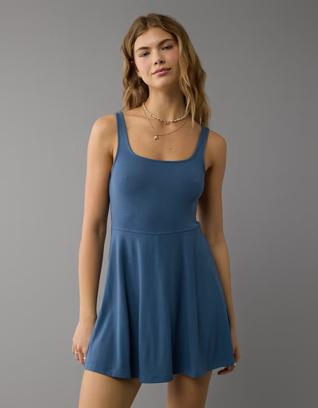 AE Knit Fit & Flare Mini Skort Dress | American Eagle Outfitters (US & CA)