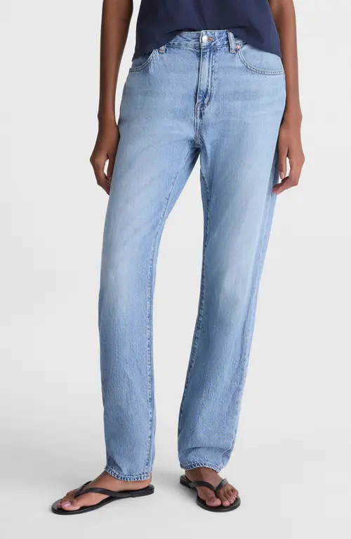 Madewell The Dean Easy Straight Airy Denim Jeans in Faded Horizon Wash at Nordstrom, Size 27 | Nordstrom