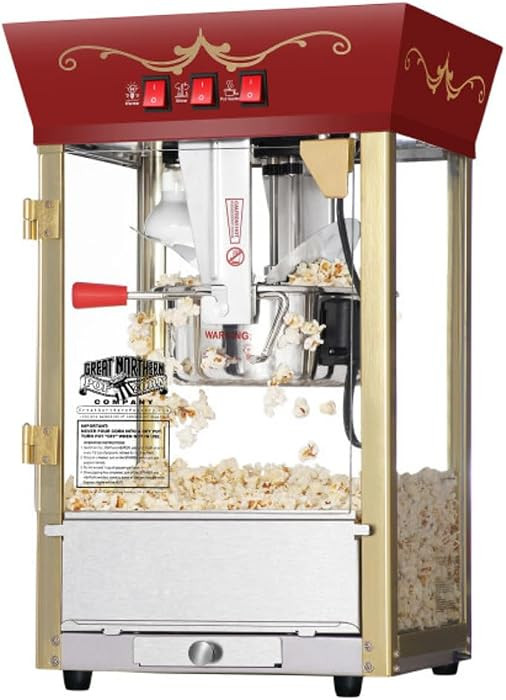 Matinee Popcorn Machine - 8oz Popper with Stainless-Steel Kettle, Reject Kernel Tray, Warming Lig... | Amazon (US)