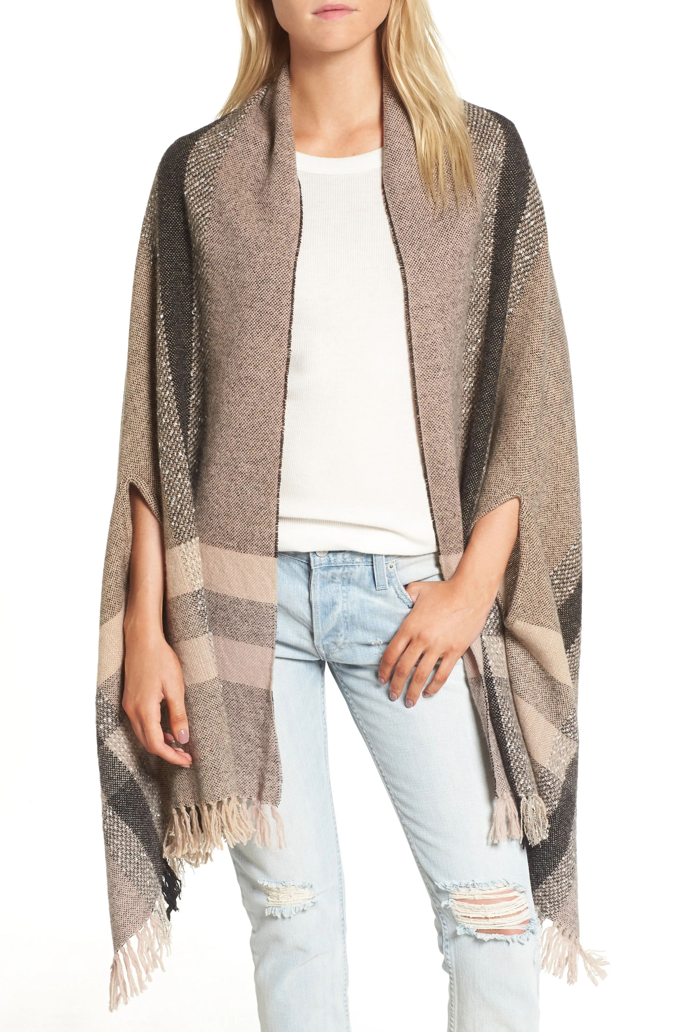 Placed Plaid Cape Scarf | Nordstrom