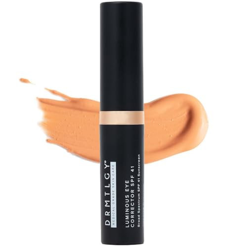 DRMTLGY Luminous Eye Corrector SPF 41, Under Eye Color Corrector for Dark Circles, Anti-Aging Tinted Eye Cream, Hydrating Eye Serum with Peach Undertone, Deep | Amazon (US)