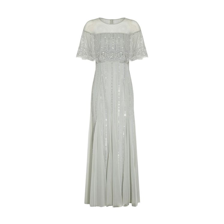 Adrianna Papell Beaded Cape Dress | Harvey Nichols (Global)