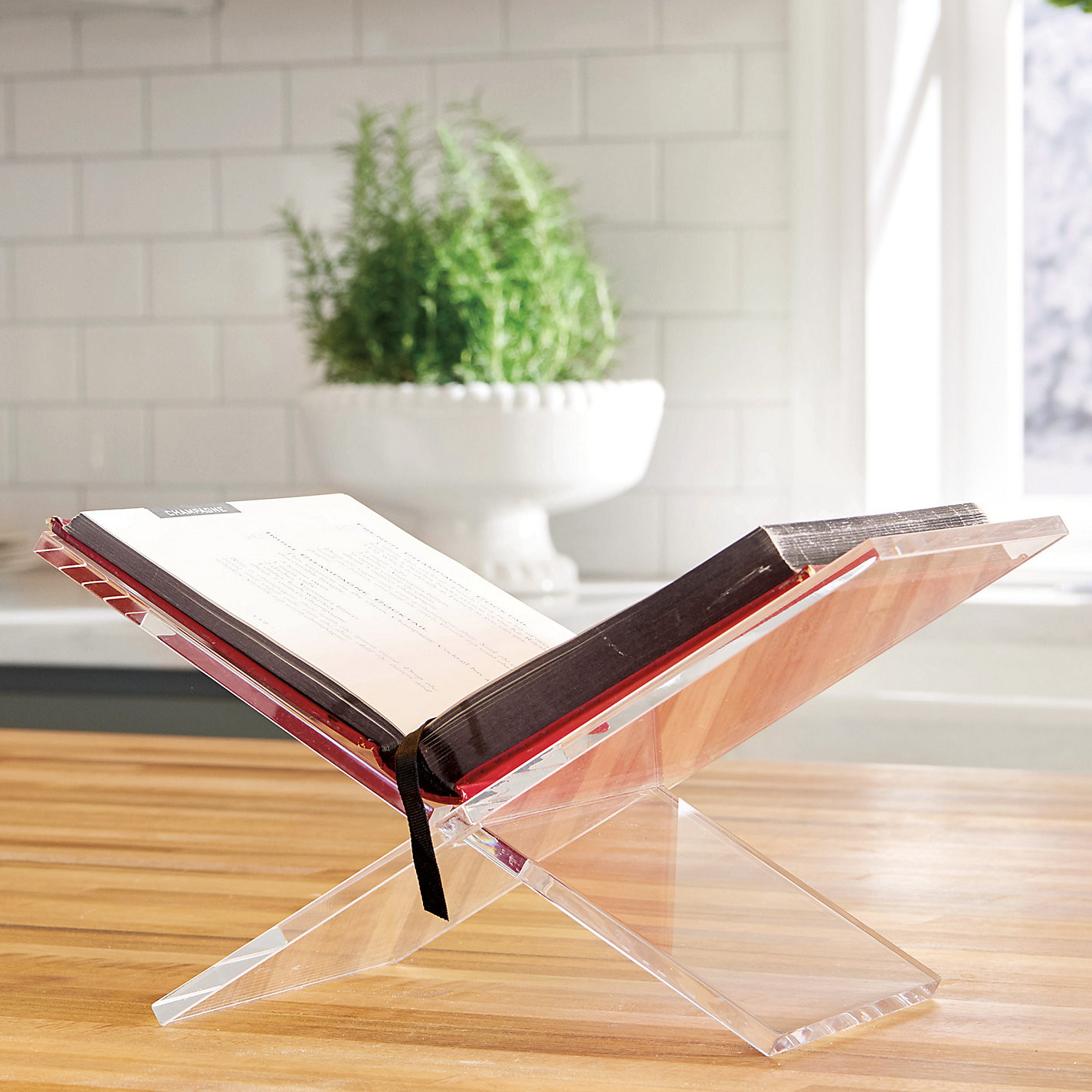 Acrylic Book Easel for Cookbooks & Art Display with Flat Storage Design | Ballard Designs, Inc.