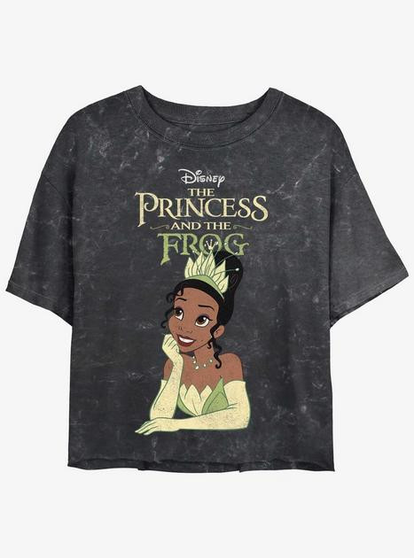 Disney The Princess and the Frog Tiana With Logo Womens Mineral Wash Crop T-Shirt | BoxLunch | BoxLunch