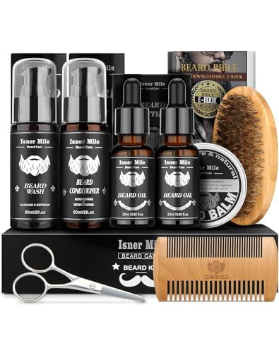 Beard Kit for Men Grooming and Care: with Beard Oil & Balm - Wash/Shampoo & Conditioner - Brush & Comb Sets, Birthday Gifts for Men, Valentines Gifts for Him, Fathers Gifts for Dad, Stocking Stuffers | Amazon (US)