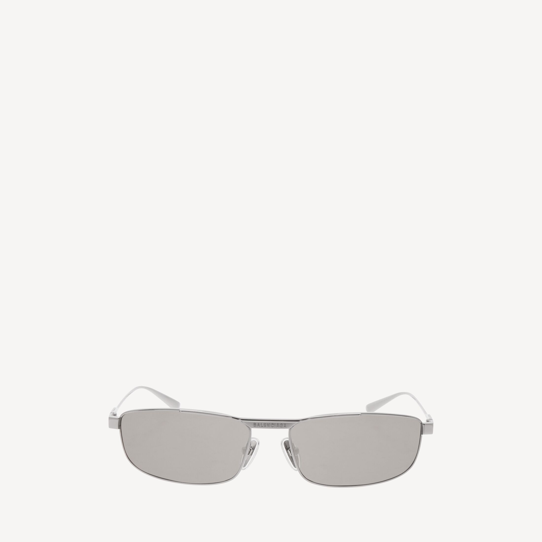 Tag 3.0 Rectangle Sunglasses  in Light Grey | Balenciaga US | Balenciaga