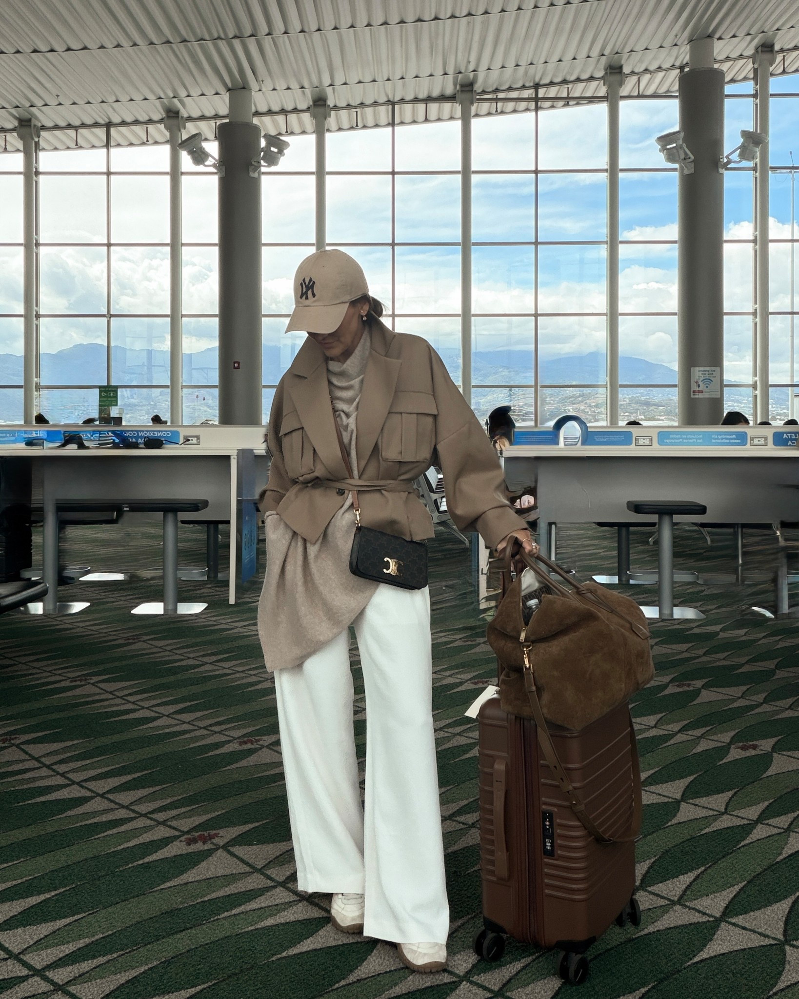 Airport outfit 
The pants I’ve been traveling with non-stop! So chic and easy to pair with anything! The cashmere wrap is a must, easy to pull over and out and stays put! 

#LTKSeasonal #LTKTravel #LTKootd