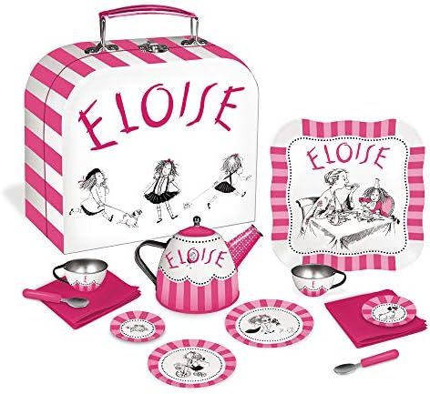 YOTTOY Eloise Collection | 12-Piece Kids Tin Tea Set Toy with Illustrations & Sturdy Carrying Cas... | Amazon (US)