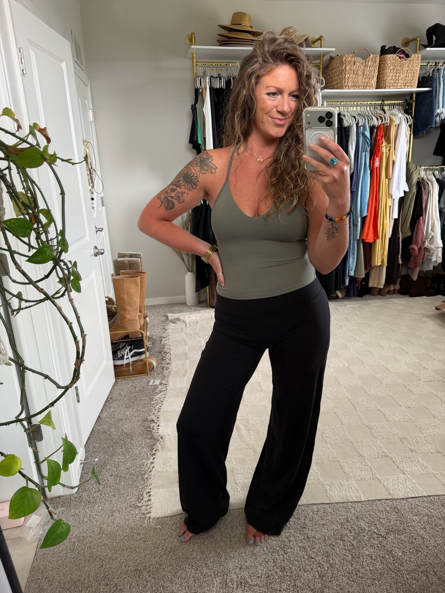 Large top, large 35” pants

#LTKTall #LTKActive #LTKSaleAlert