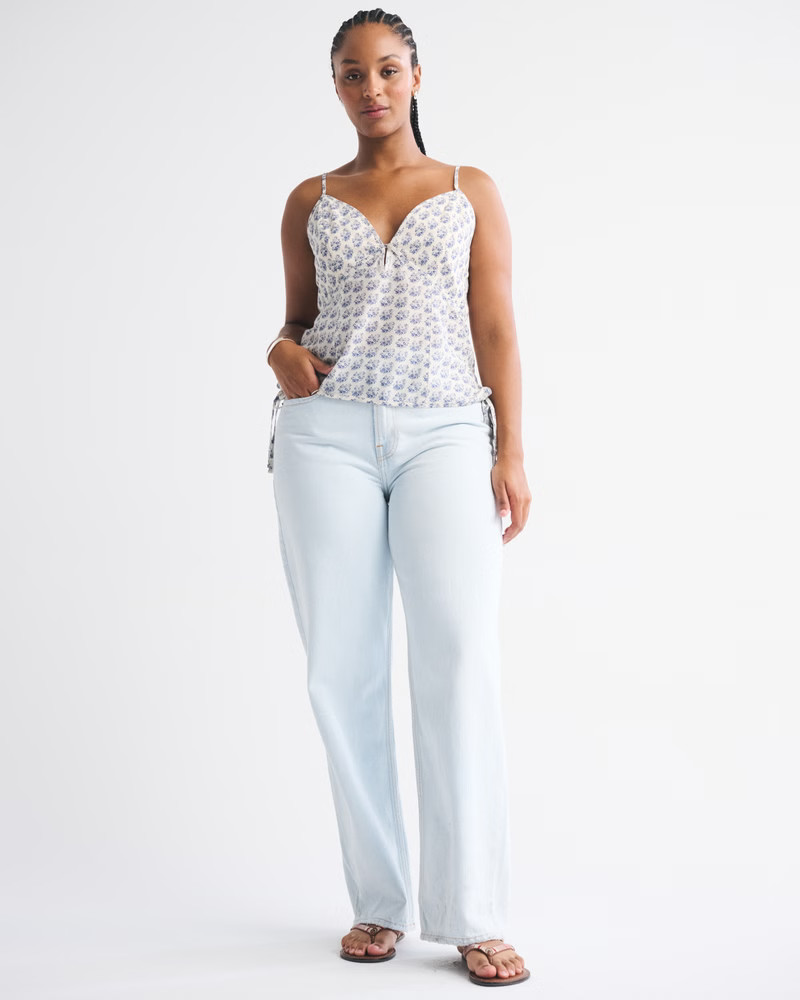 Curve Love High Rise Wide Leg Jean | Abercrombie & Fitch (US)