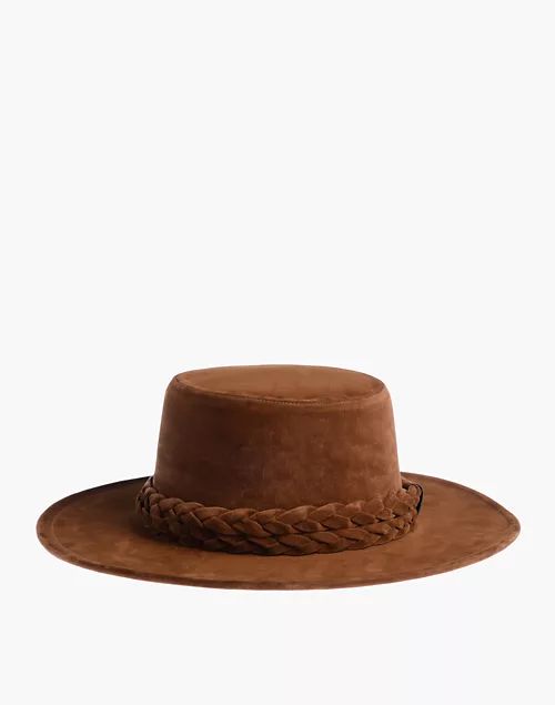 ASN Velour Brown-Eyed Girl Boater Hat | Madewell