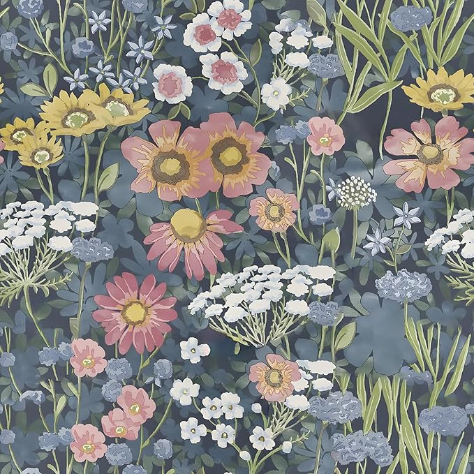 Orainege Vintage Floral Wallpaper Peel and Stick Wallpaper Floral Contact Paper 17.7inchx118.1inc... | Amazon (US)