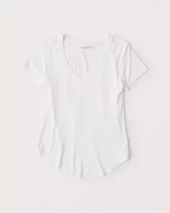 Drapey V-Neck Tee | Abercrombie & Fitch (US)