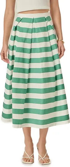 Bold Stripe Cotton Midi Skirt | Nordstrom