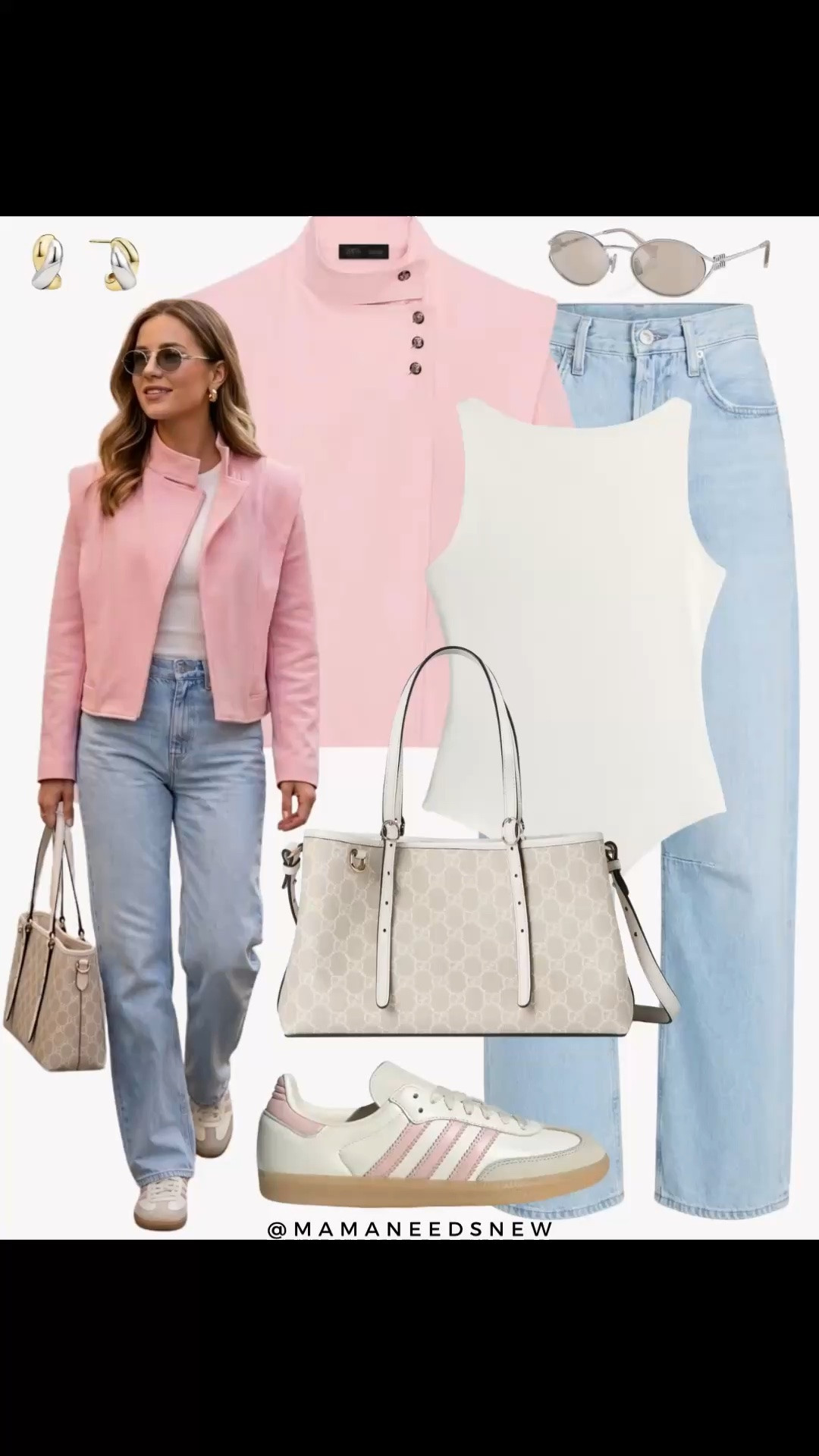 A late spring outfit with jacket, bodysuit, jeans, tote bag, sneakers 🌸🤍

#LTKootd #LTKSeasonal #LTKSaleAlert