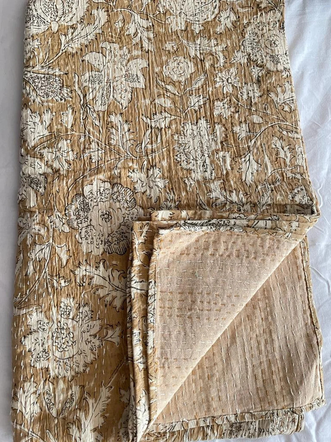 Indian Kantha Quilt, Kantha Quilt, Kantha Throw, Indian Quilts, Cotton Kantha, Bohemian Quilt, In... | Etsy (US)