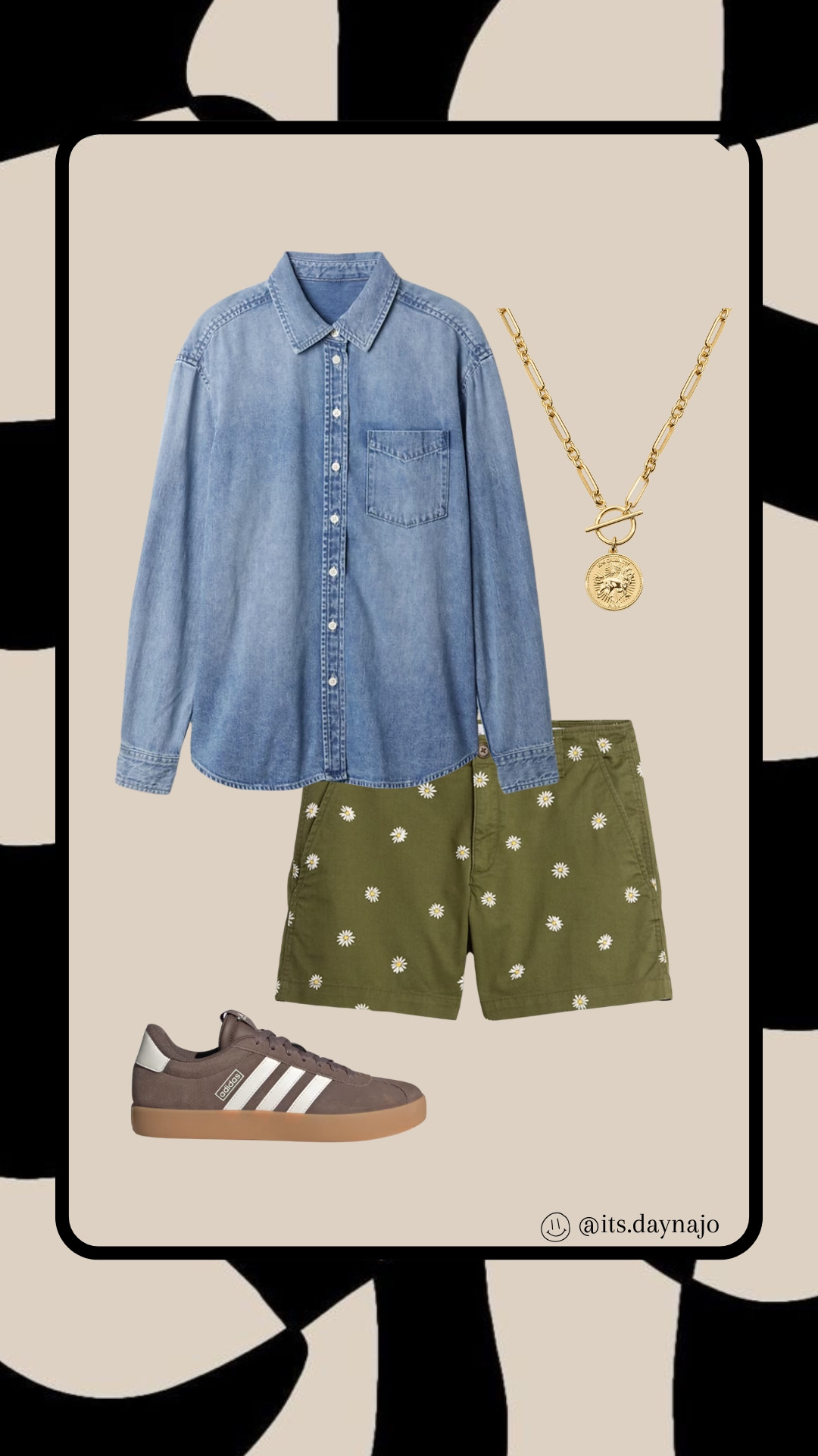 Outfit idea // ootd // summer fit // spring fit // outfit inspo // adidas // gap factory 