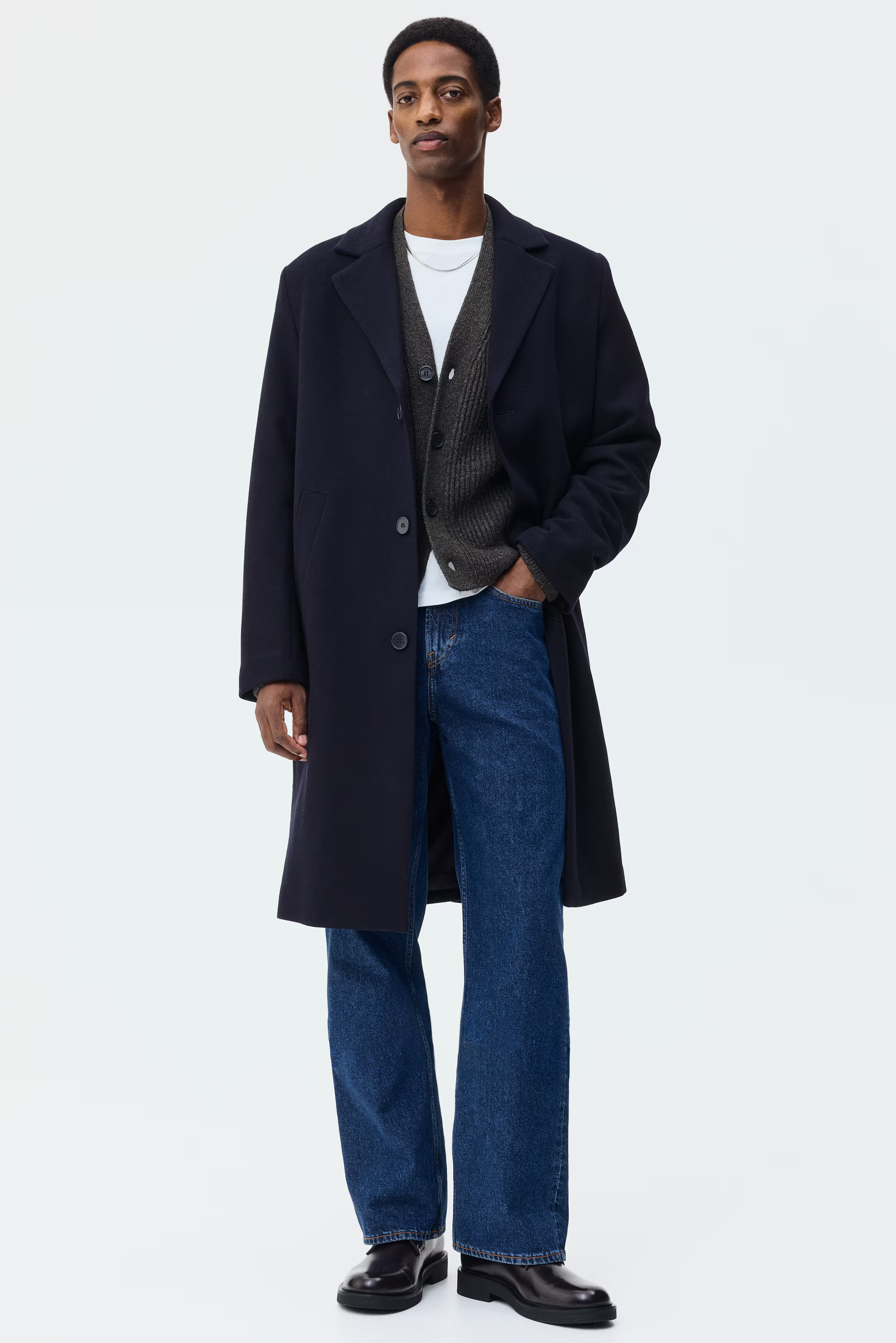 Single-Breasted Wool-Blend Coat | H&M (US + CA)