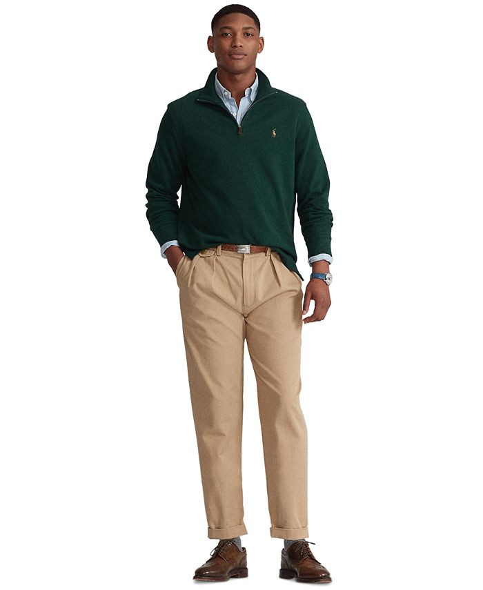 Men's Big & Tall Estate-Rib Quarter-Zip Pullover | Macys (US)