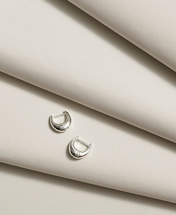 Demi-Fine Puffy Hoop Earrings | Madewell | Madewell