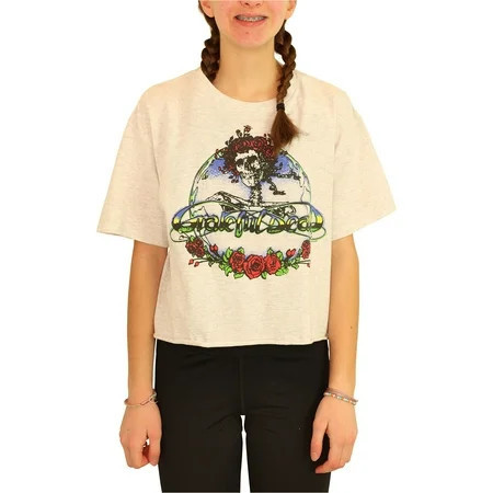 Junk Food Womens Grateful Dead Skull and Roses Graphic T-Shirt Grey Medium | Walmart (US)