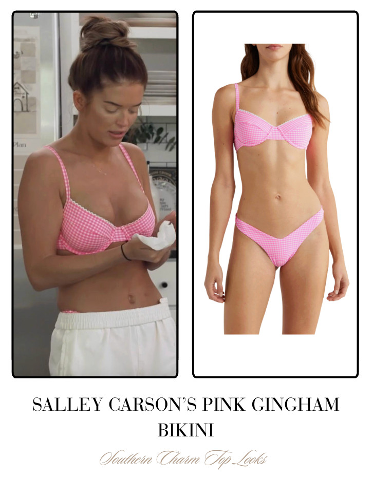 Salley Carson's Pink Gingham Bikini  

 