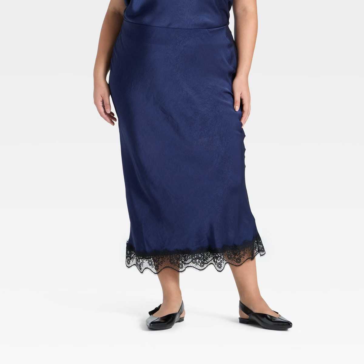 Women's Lace Trim Midi Skirt - A New Day™ | Target