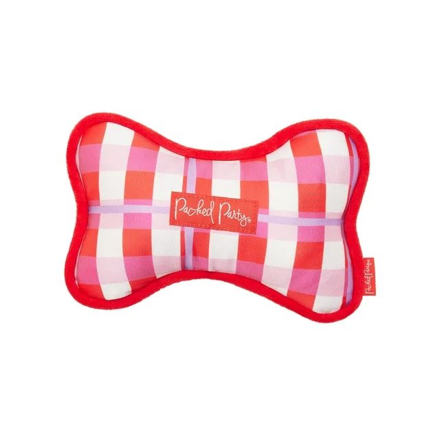 Dog Toy, Packed Party Valentines, Plaid Bone, Plush | Walmart (US)