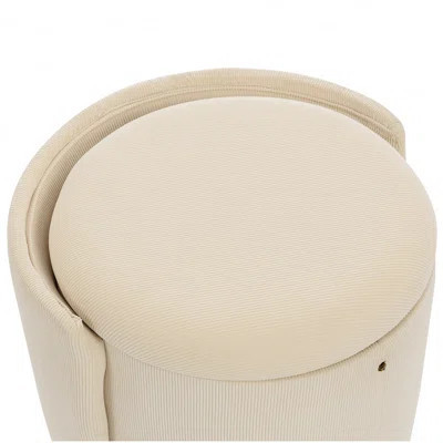 Stylish Upholstered Barrel Chair: 360° Swivel Vanity Stool for Bedroom & Dining Chair, Built-in Storage, Soft Padded Accent Seat, Multi-Functional for | Wayfair North America