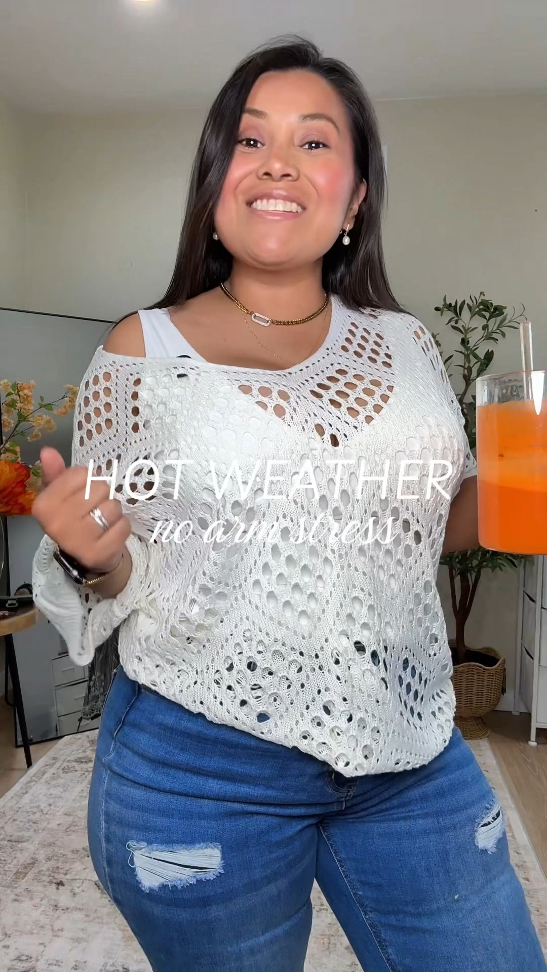 Confidence without showing your arms. A boho style crochet top. The perfect cover up shirt for warmer days. Stylish, chic and  cute boho style. 

#LTKMidsize #LTKPetite #LTKootd
