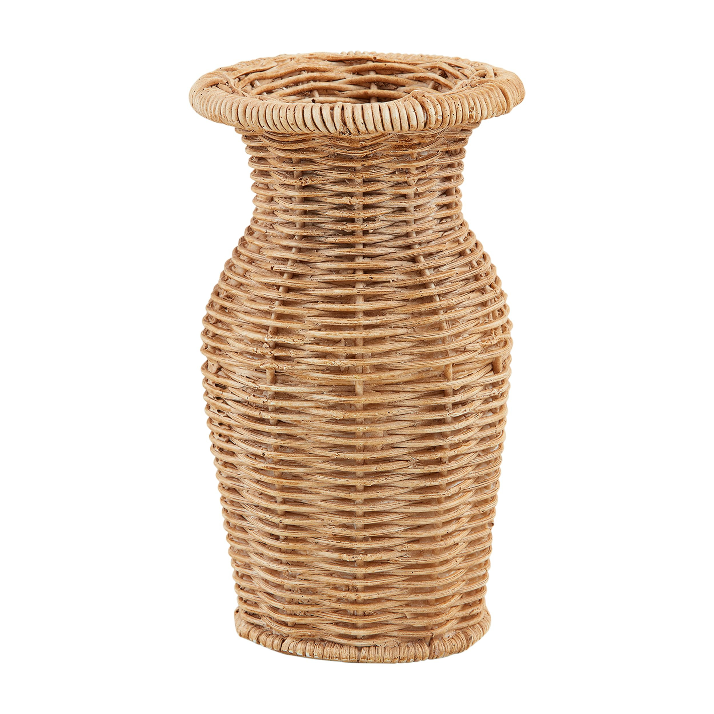 Mud Pie Skinny Resin Basket Weave Vase; 6 1/2" x 3 3/4" Dia | Amazon (US)