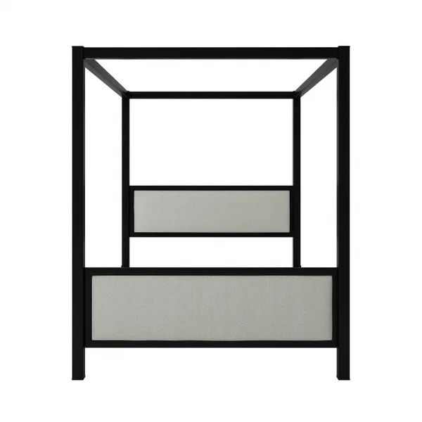 Noble House Duane Beige Metal Queen Bed Frame 65937 - The Home Depot | The Home Depot
