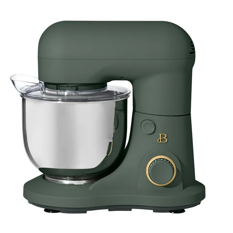 Beautiful 3.5 Qt Stand Mixer with Flat Beater, Dough Hook, Balloon Whisk, Thyme Green by Drew Bar... | Walmart (US)