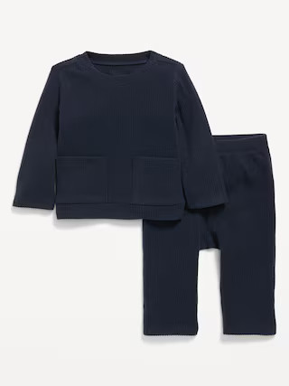 Ribbed Pocket T-Shirt and Pants Set for Baby | Old Navy (US)