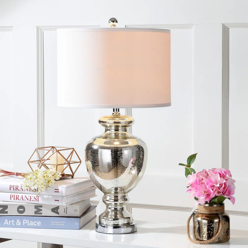 Groton 28" Silver/Ivory Table Lamp Set | Wayfair Professional