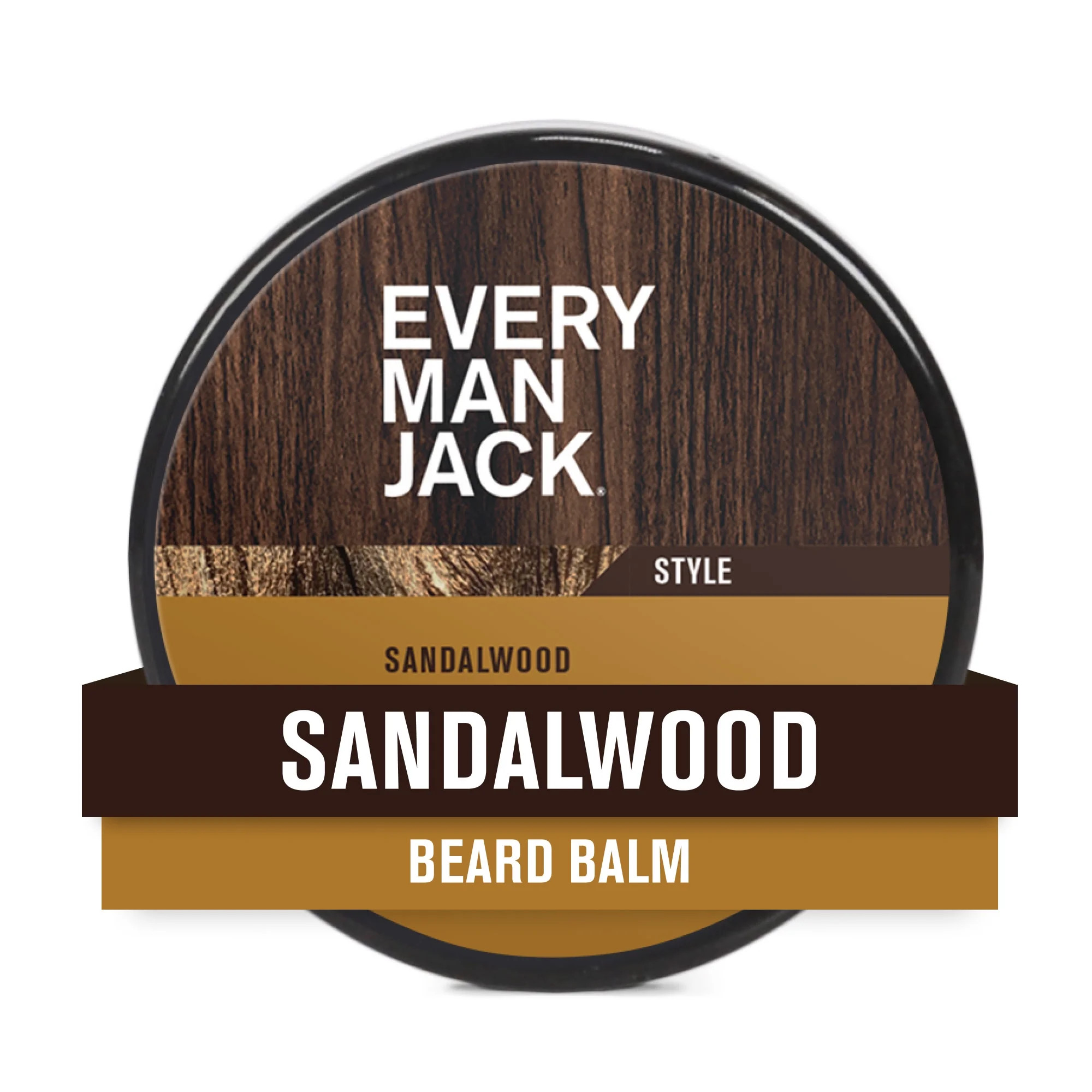 Every Man Jack Beard Balm - Moisturize and Style Beard - Light Sandalwood Scent - 2oz | Walmart (US)