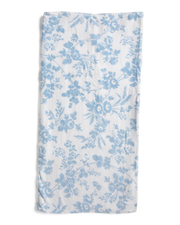 Floral Toile Printed Velour Beach Towel | TJ Maxx