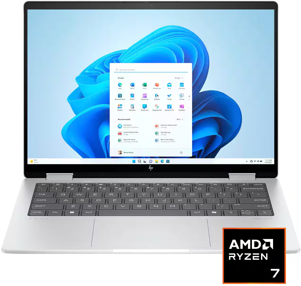 HP Envy 2-in-1 14" Wide Ultra XGA Touch-Screen Laptop AMD Ryzen 7 16GB Memory 1TB SSD Glacier Sil... | Best Buy U.S.