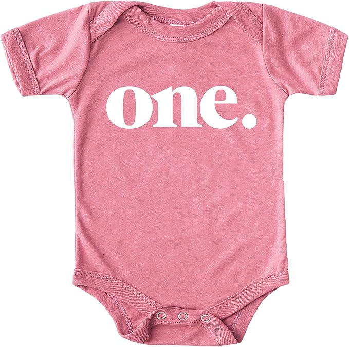Olive Loves Apple Bold One 1st Birthday Bodysuit for First Birthday Outfit | Amazon (US)