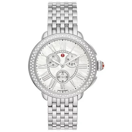 Michele Serein Chronograph Diamonds Mother-of-Pearl Dial Stainless Steel Womens Watch MWW21A000068 | Walmart (US)