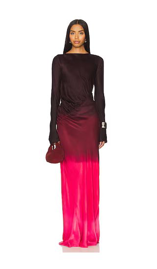 Fluid Drape Maxi Dress in Rouge | Revolve Clothing (Global)