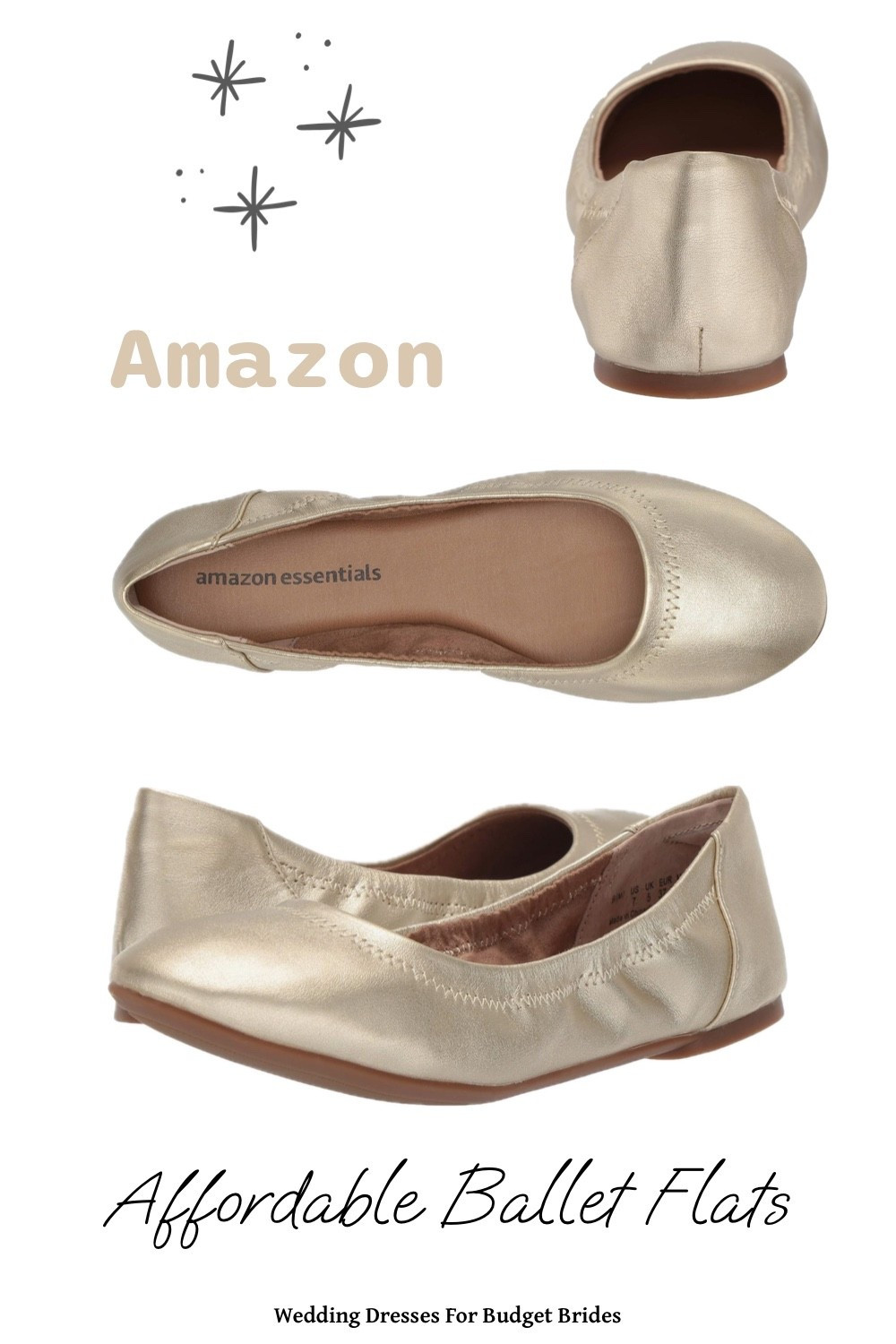 Cute and affordable Amazon ballet flats in gold. Other colors too!

Back up wedding day shoes. Dancing shoes. Comfy shoes. 

#LTKWedding #LTKSeasonal
