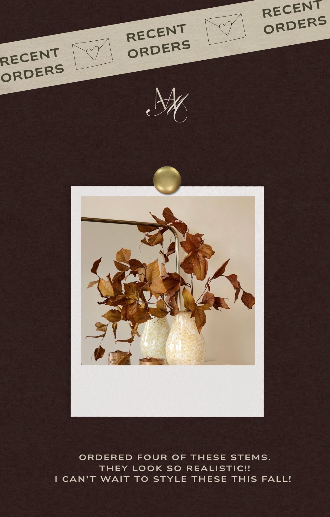 Fall stems. Fall decor. Magnolia home