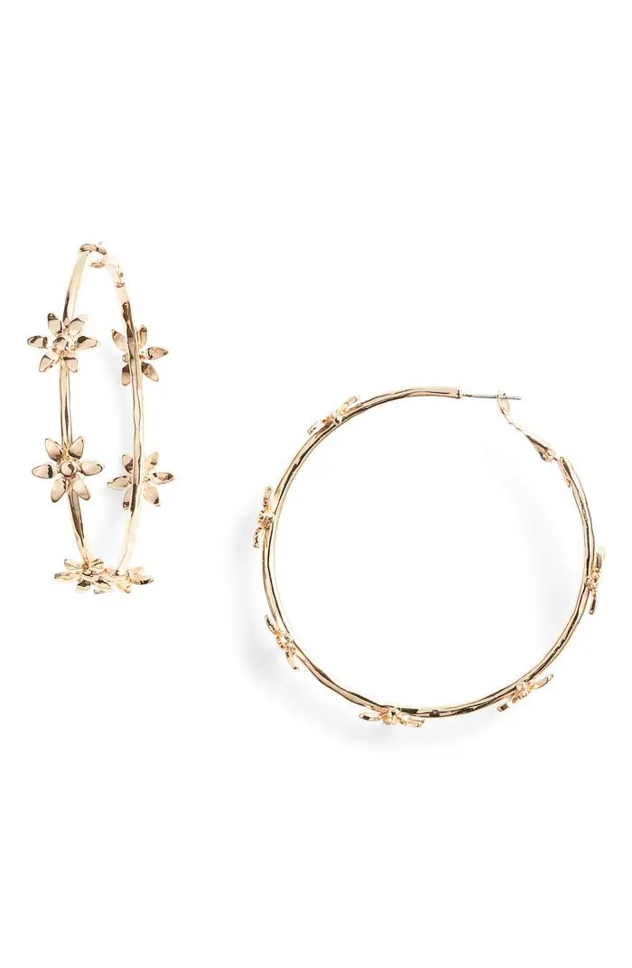 Nordstrom Cristina Martinez Flower Hoop Earrings | Nordstrom | Nordstrom