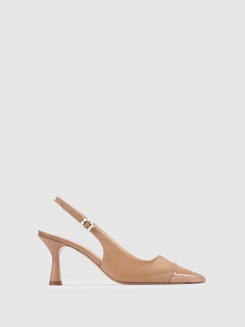 Camilla Elphick Slingback Kitten Heels | Reiss US