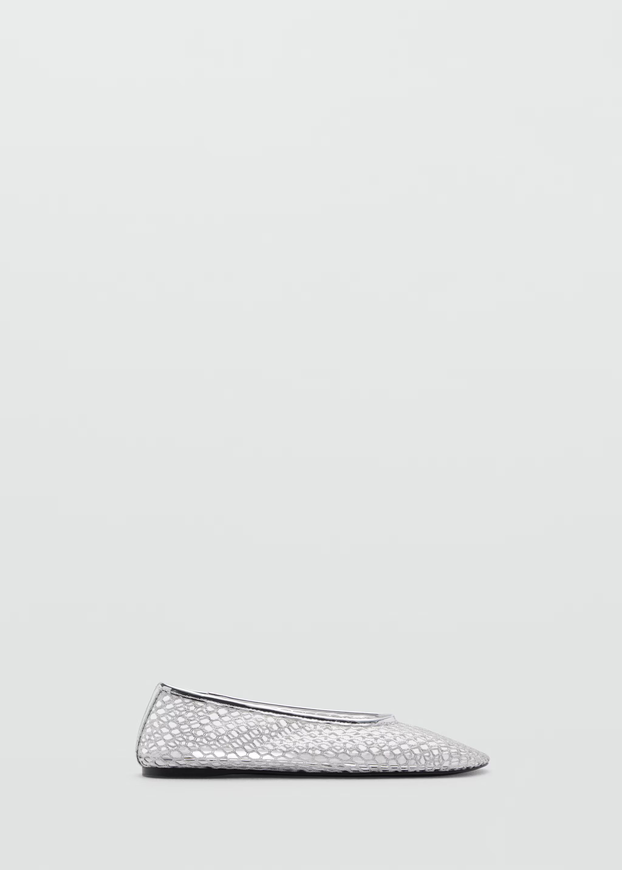 Metallic mesh shoes - Woman | MANGO USA | MANGO (US)