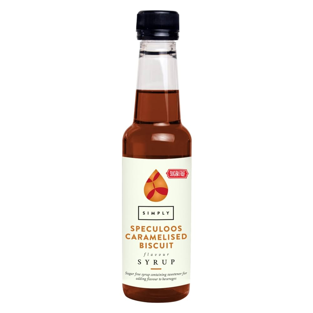 Simply Sugar Free Speculoos Caramelised Biscuit Syrup, Vegan & Nut Free Flavoured Syrup for Coffe... | Amazon (UK)