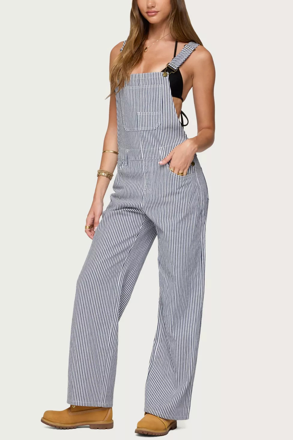 Edikted Tamsin Striped Overalls | Urban Outfitters (US and RoW)