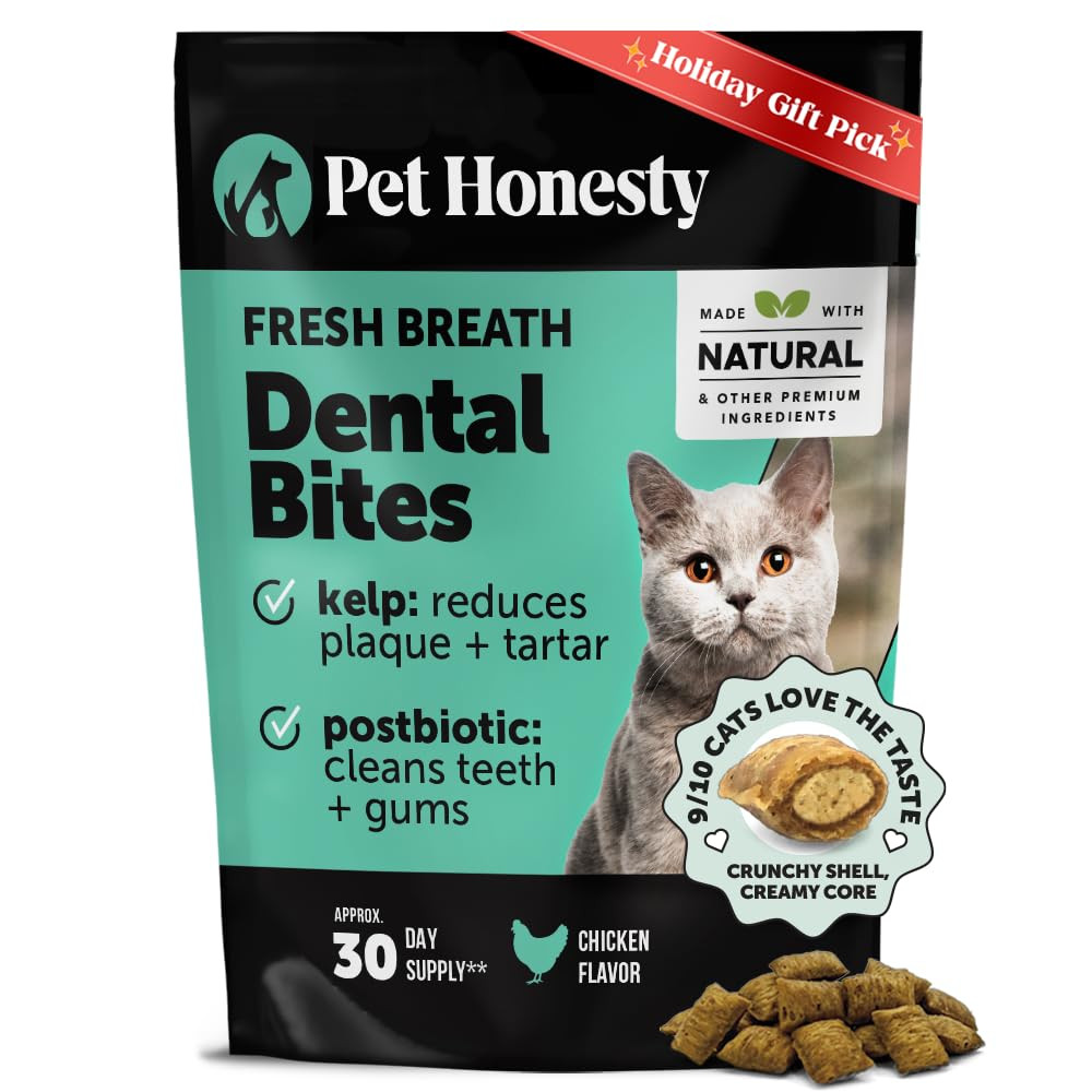 Fresh Breath Dental Bites for Cats – Crunchy & Creamy Cat Dental Treats for Fresh Breath, Tarta... | Amazon (US)